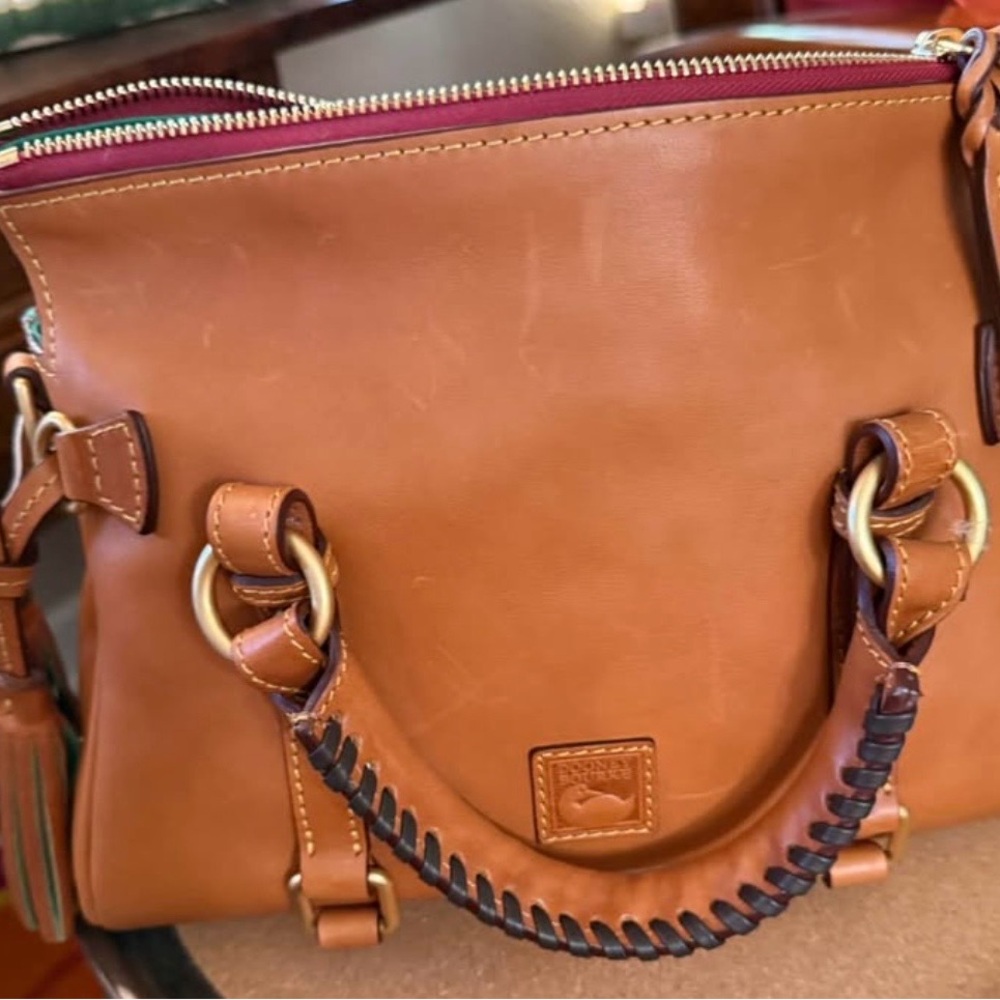 Dooney & Bourke Florentine Satchel Mini Bag with signature Interior. - Picture 4 of 13